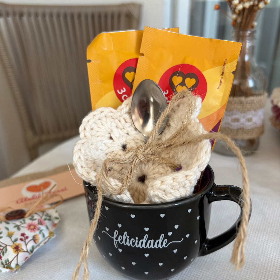 Caneca felicidade preta — foto 2