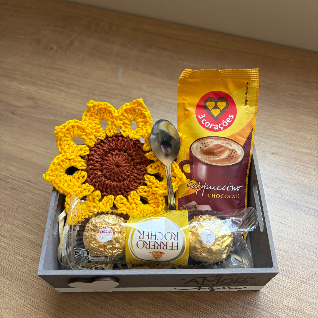 Kit café girassol- mini caixote — foto 2