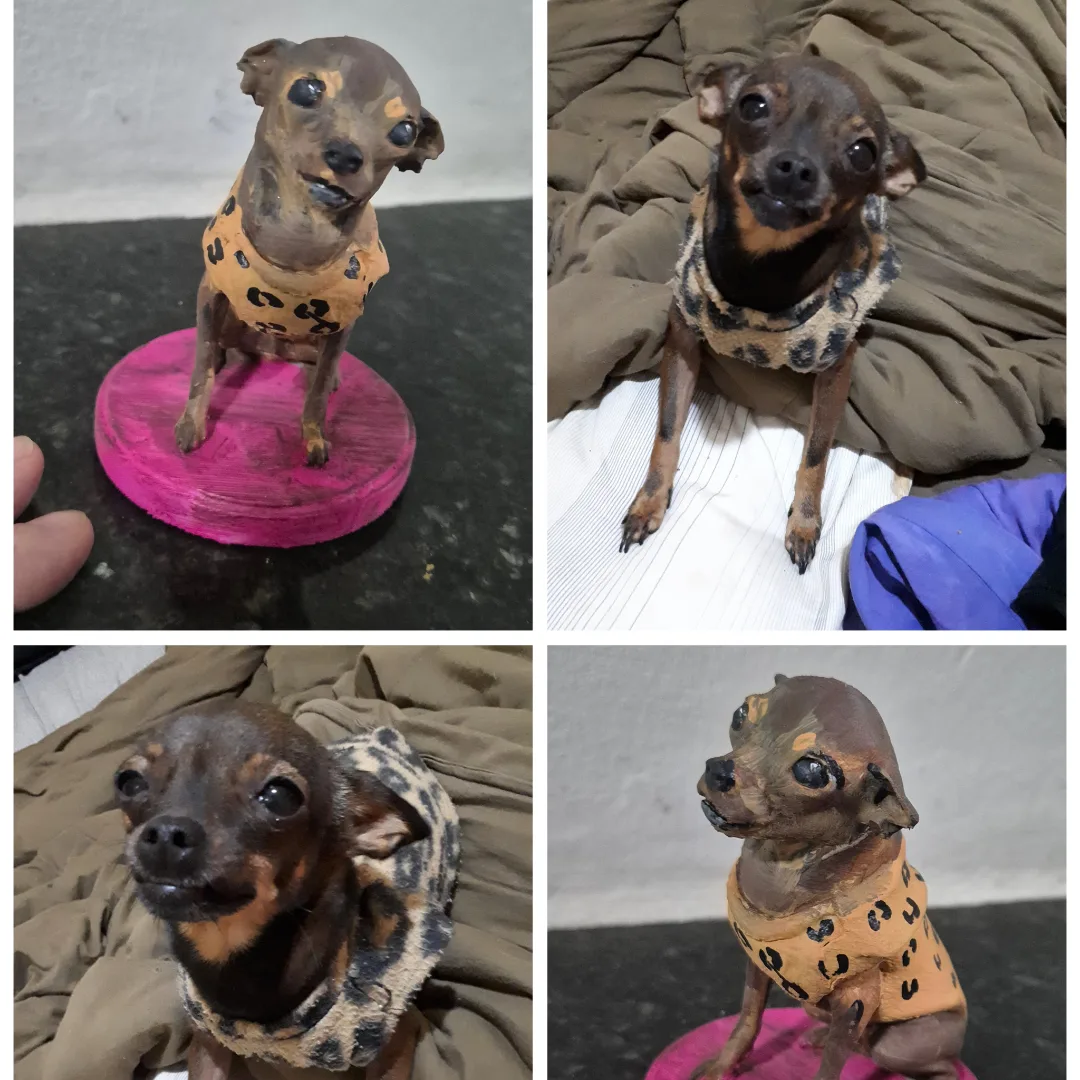 Pet personalizado, feito com muita dedicação e carinho!  Material PLA com pintura feira à mão. 12cm de altura. — foto 2