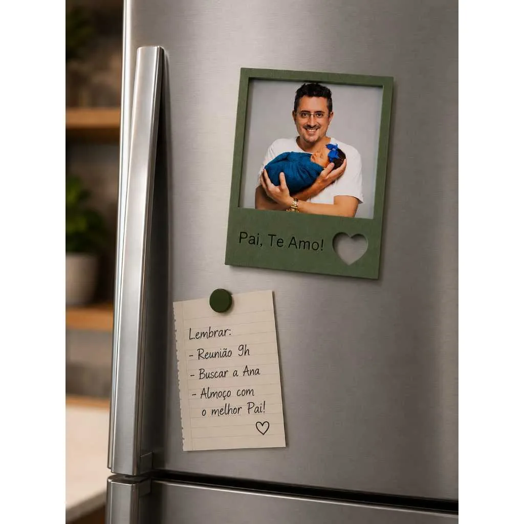 Porta Retrato Ímã de Geladeira Personalizado com Nome ou frase e Foto — foto 3