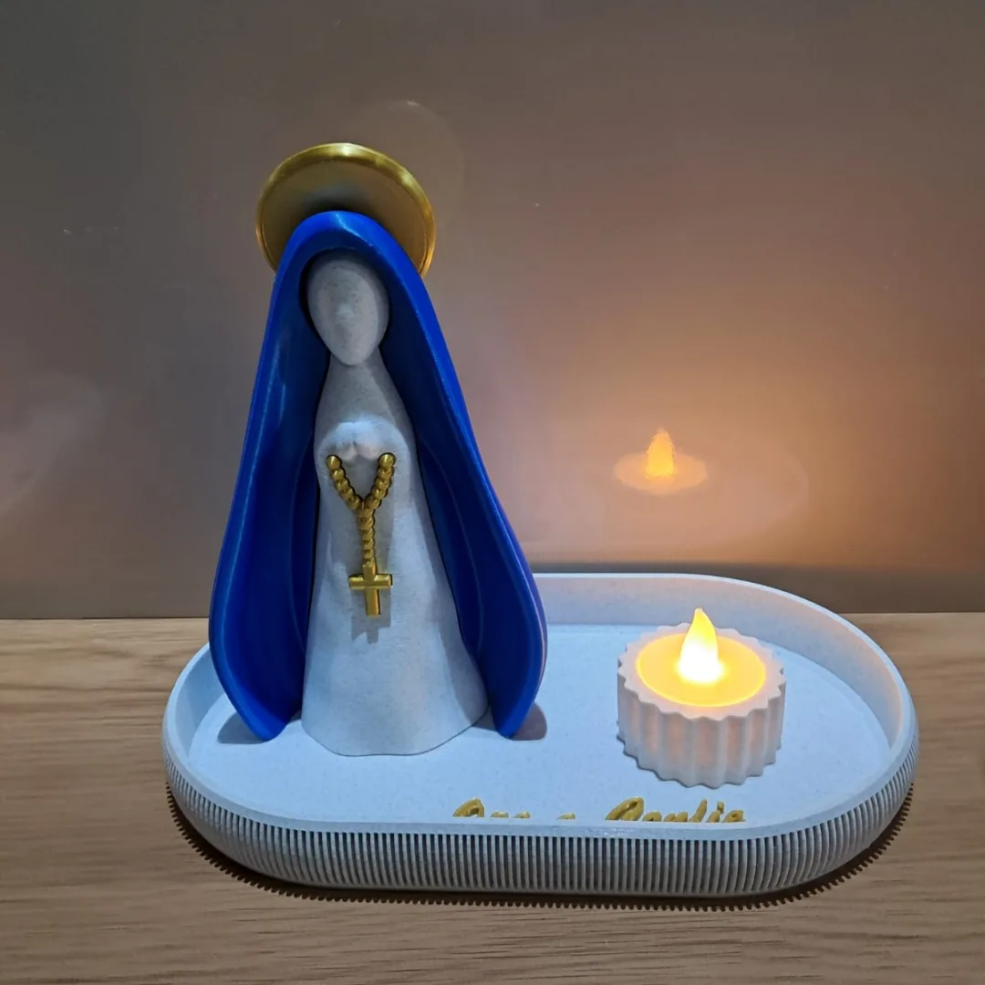 Nossa Senhora com Vela LED – Oratório — foto 2