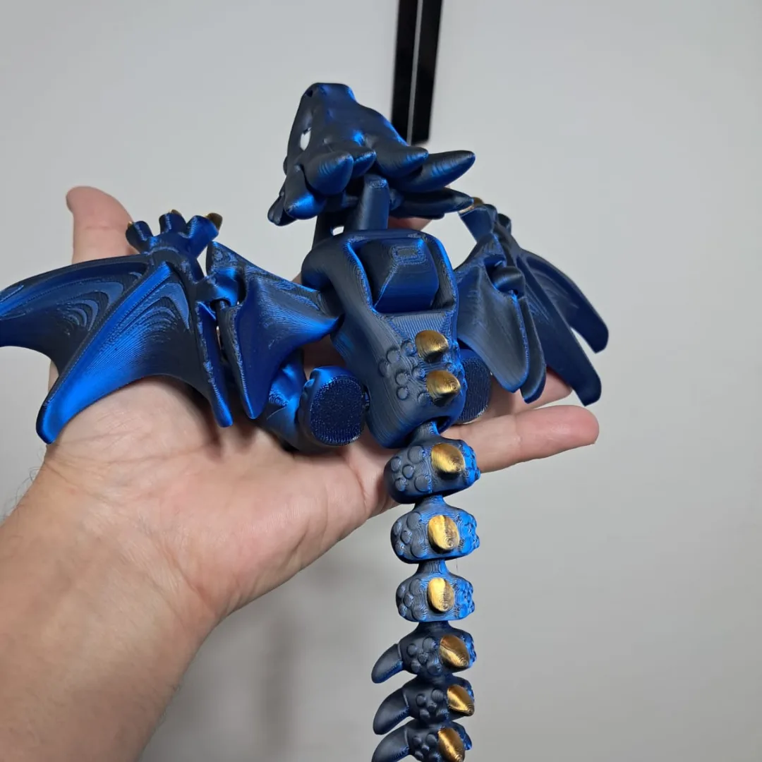 Dragão Articulado 3D – Brinquedo Decorativo — foto 3