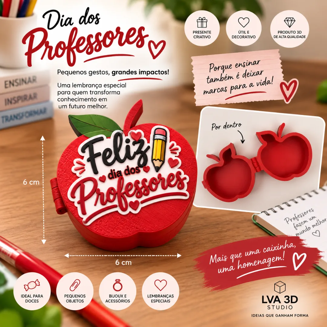 🍎 Porta Objetos - Dia dos Professores — foto 2