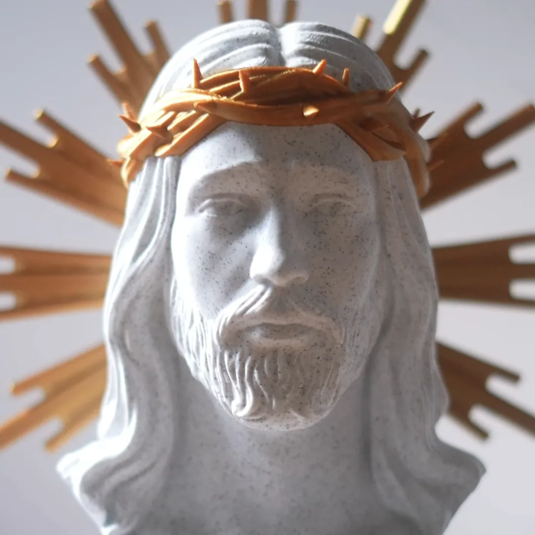 Imagem de Jesus Cristo com Coroa de Espinhos – Decoração 3D — foto 2