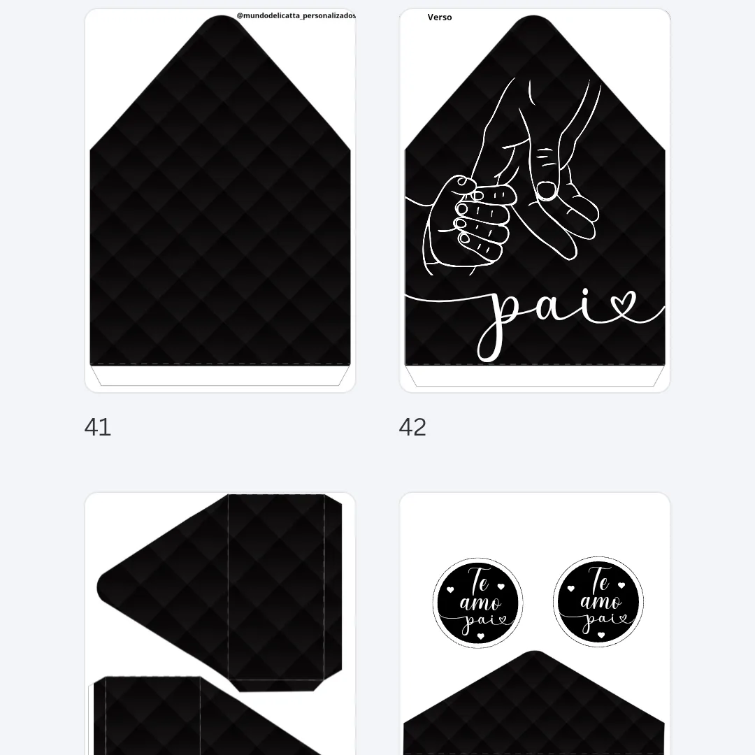 Pack 2.0| 10 modelos de Caixa Envelope dia dos pais - PDF — foto 3