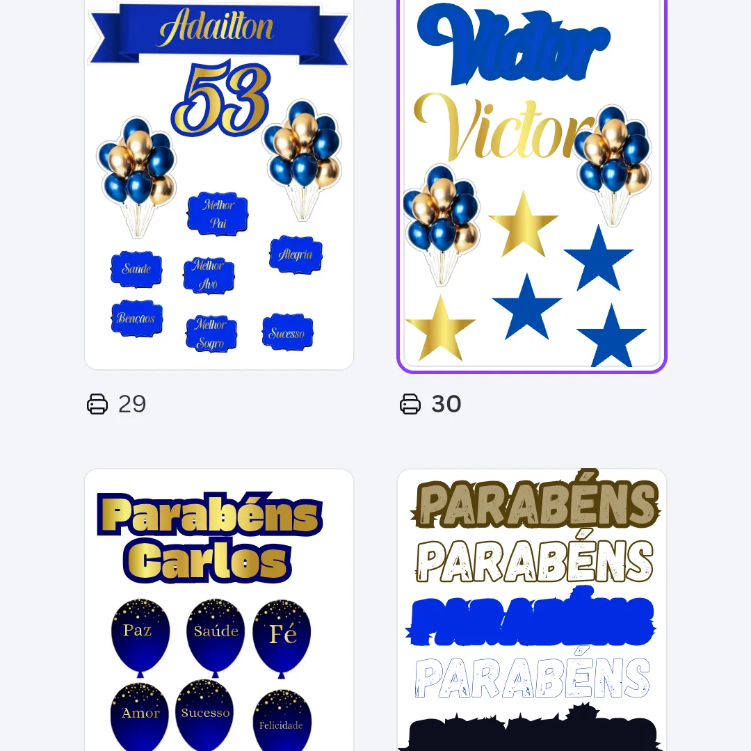 Pack de Toppers Premium Editável + de 30 modelos — foto 6
