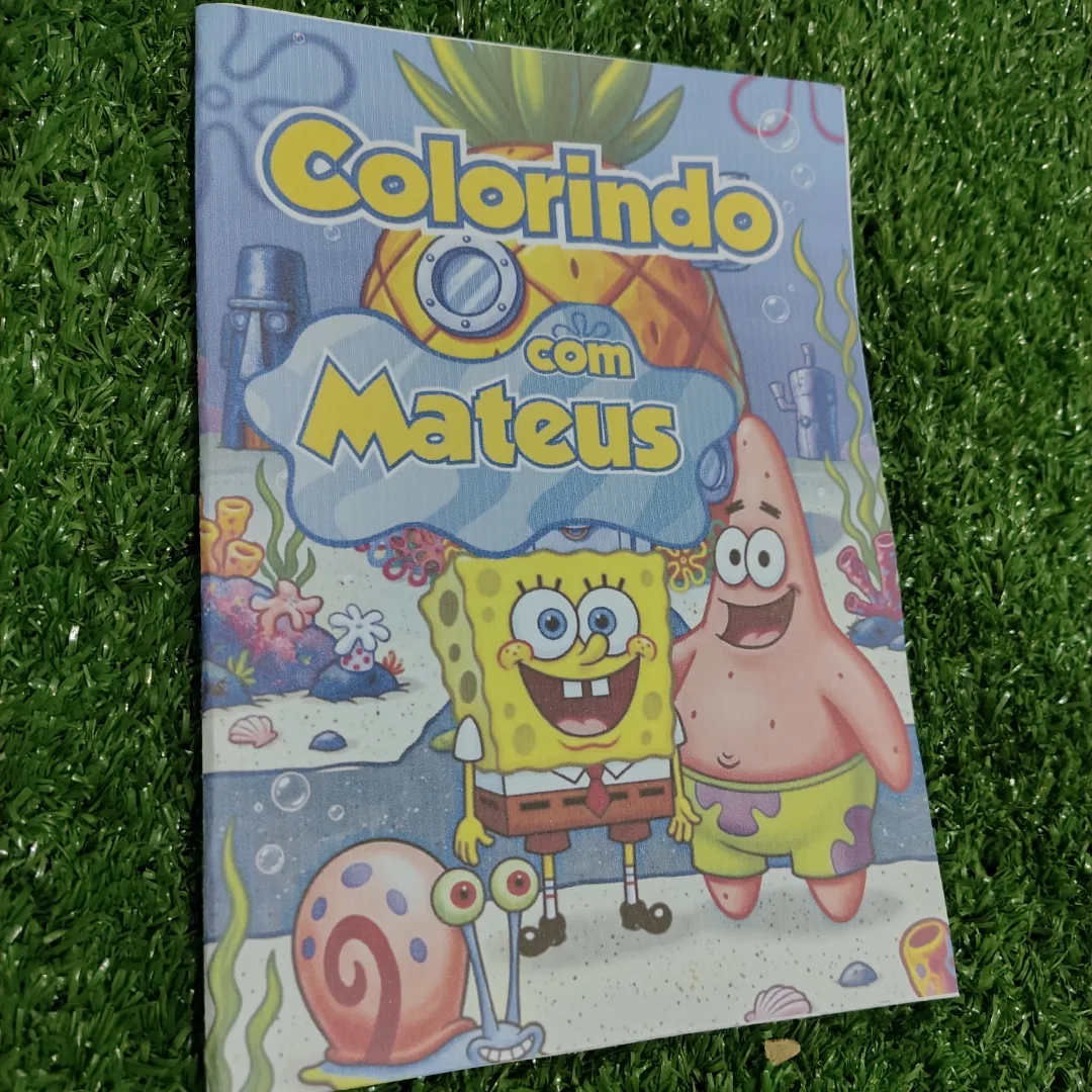 Molde livrinho de colorir (molde limpo + 1 modelo Bob esponja + 1 modelo Ana Castela — foto 3