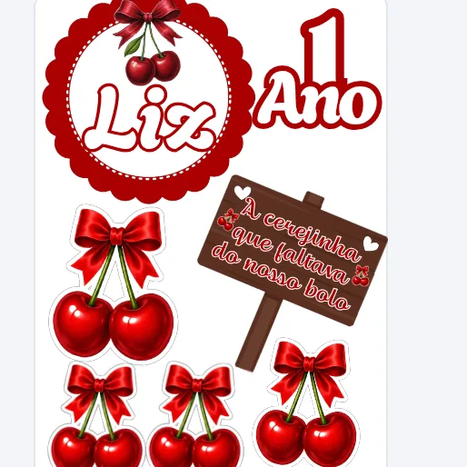 Pack 100 Topper de bolo infantis editáveis no Canva — foto 5