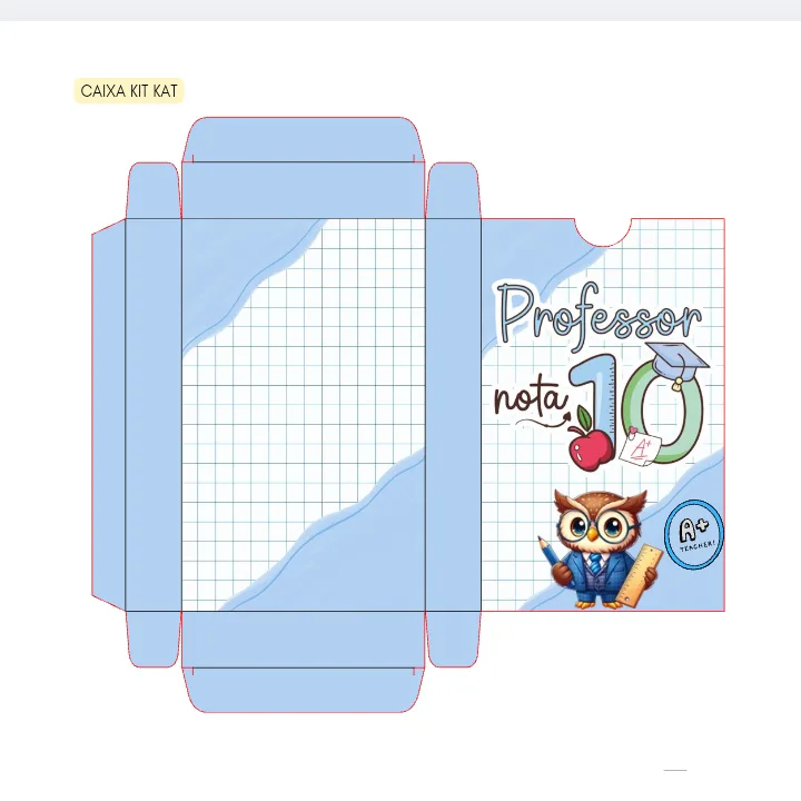 Molde Caixa Kit Kat Dia dos professores- PDF — foto 3