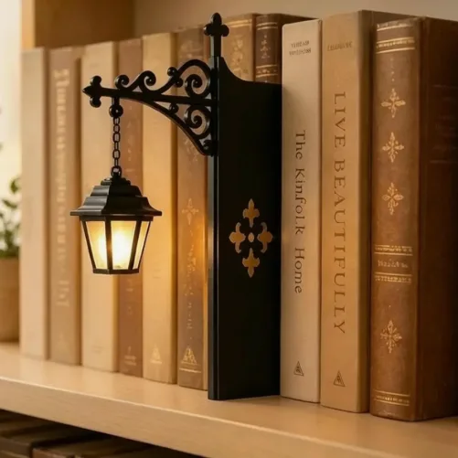 Luminária decorativa para estante de livros / divisória / bookend — foto 2
