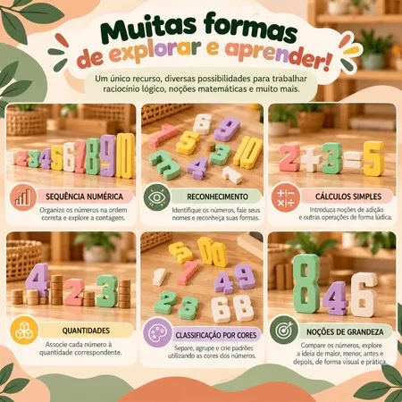 Números Crescentes 1 ao 10 – Brinquedo Educativo Matemática — foto 3