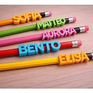 Kit 12 Marcador de Lápis Personalizado 3D - Exclusivo com Seu Nome! — foto 4