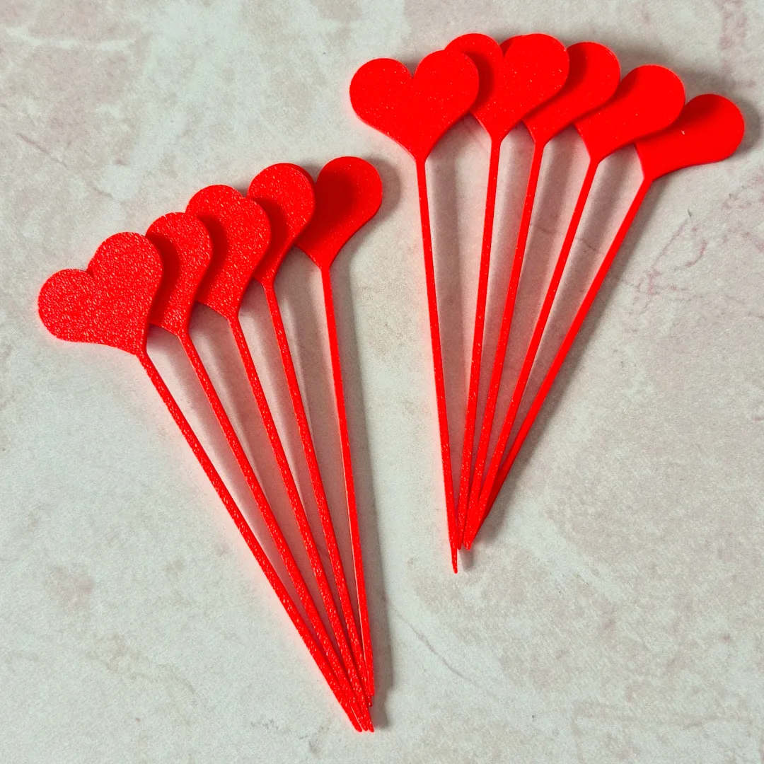 10 Topper/Palito de coração para doces e frios — foto 2