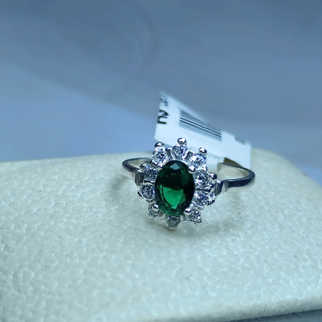 Anel verde oval n° 14 — foto 2