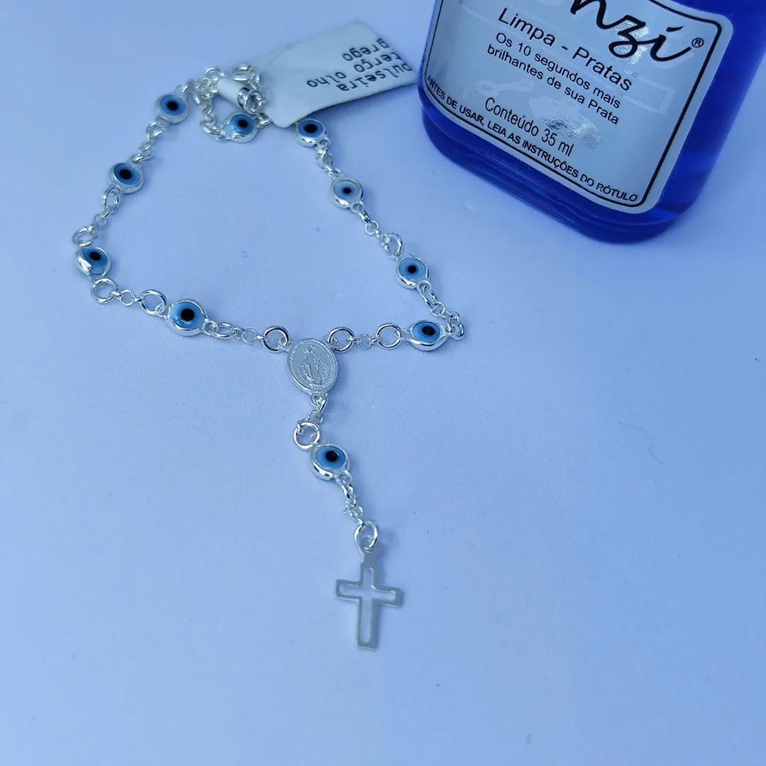 Pulseira terço olho grego — foto 2
