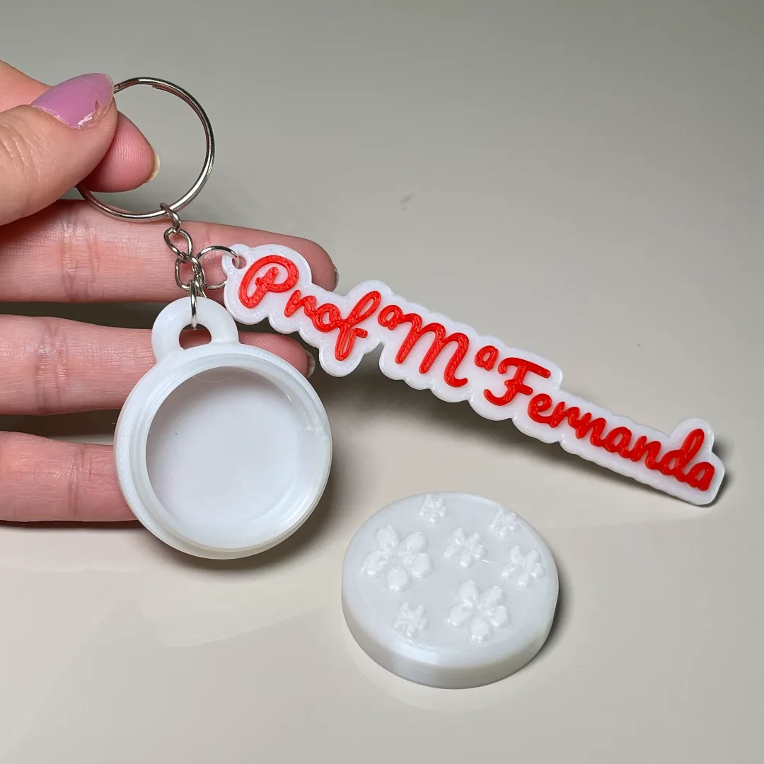 Chaveiro Mini Porta-Joias Personalizado Nome – Dia dos Professores — foto 2
