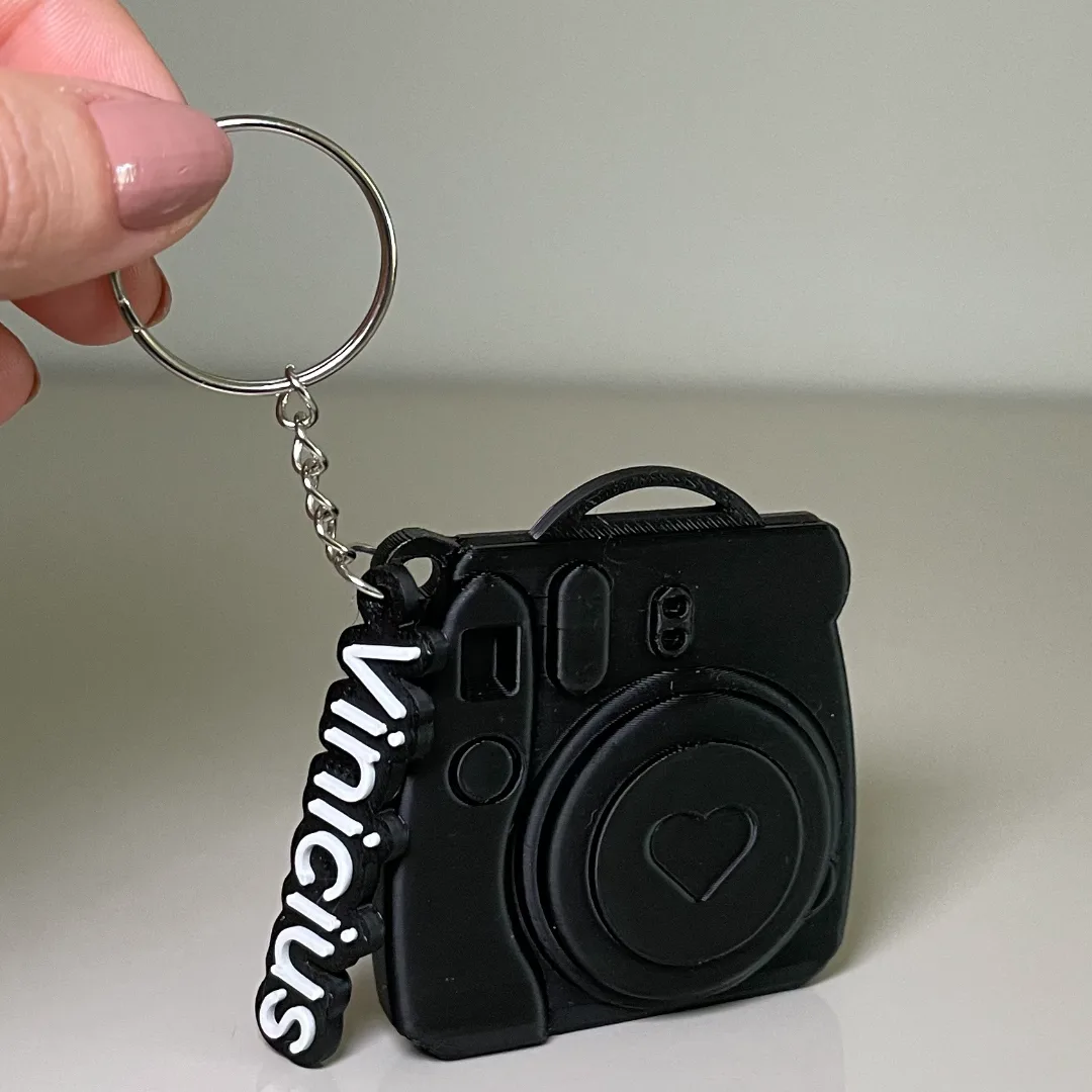 Chaveiro Máquina Fotográfica com Foto + Nome — foto 2