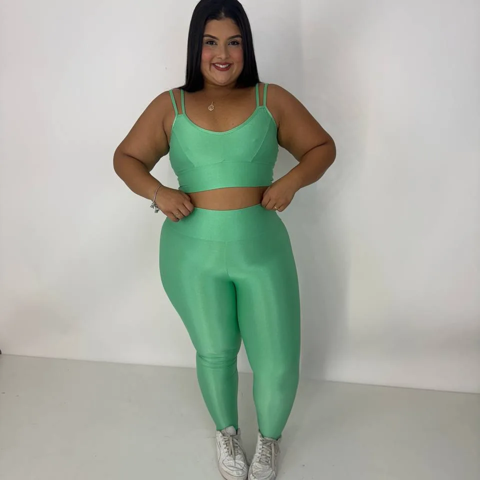 Legging  Compressão + Top Paty Old Mint- Plus Size — foto 3