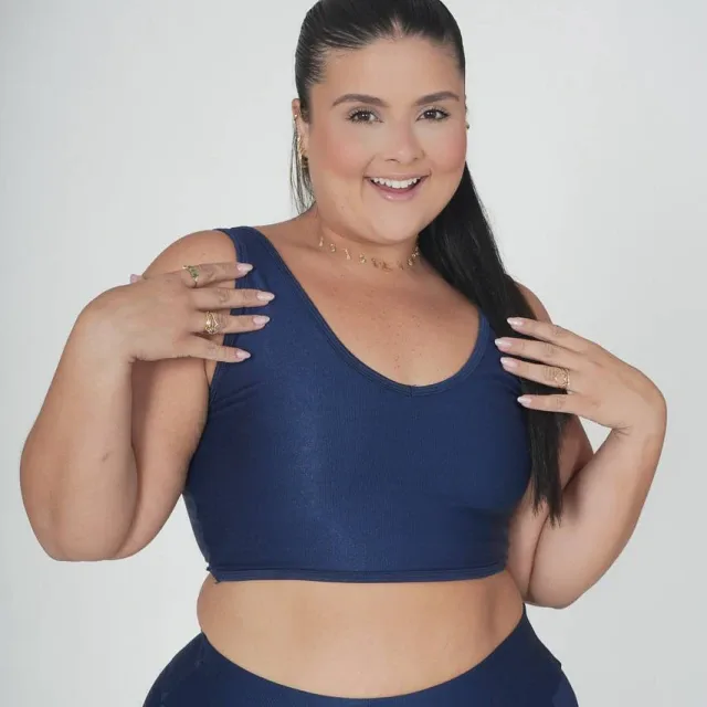 Legging Compressão + Top Azul Marinho- Plus Size — foto 5