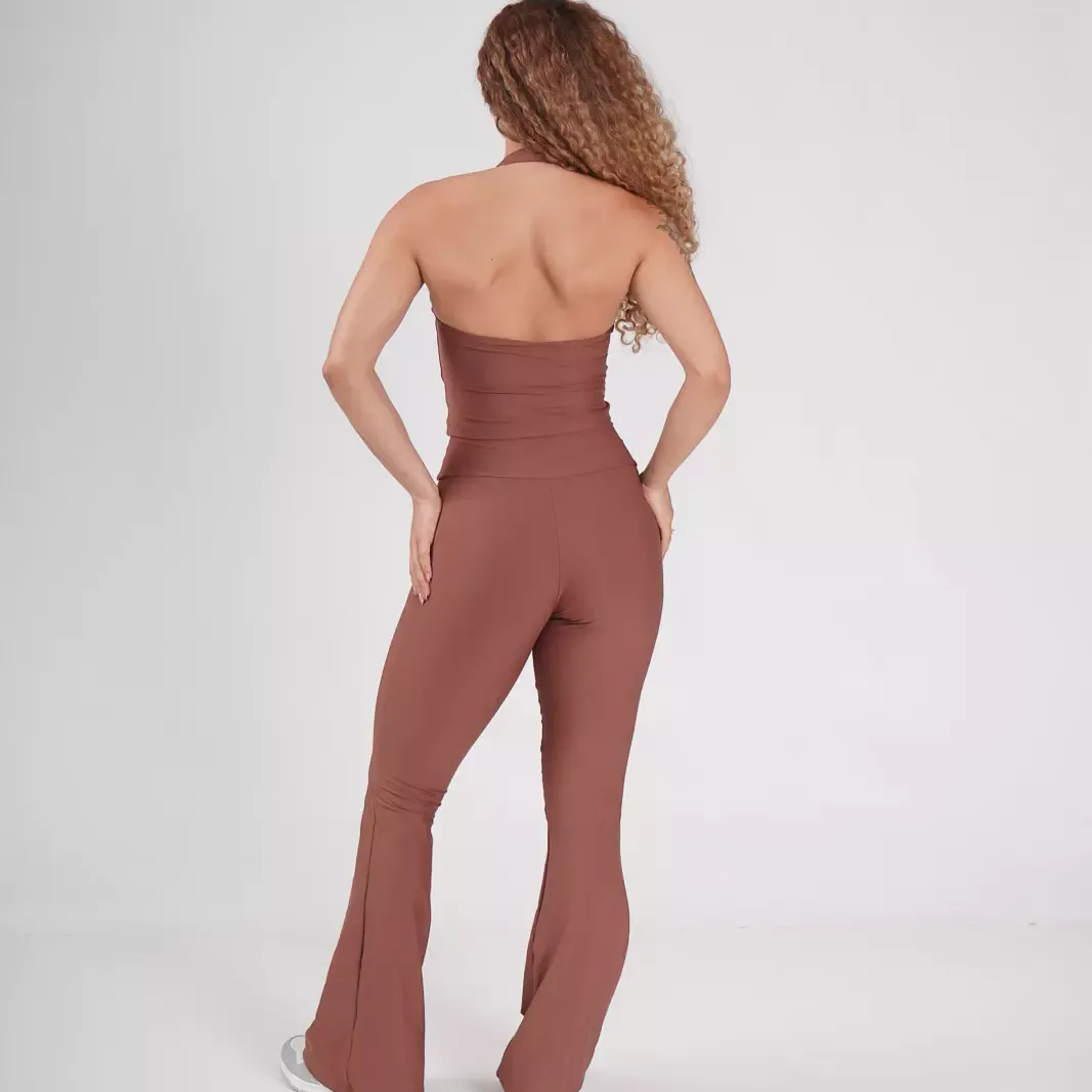 Calça Flare Poliamida Fit + Top Monique Doce de Leite — foto 3