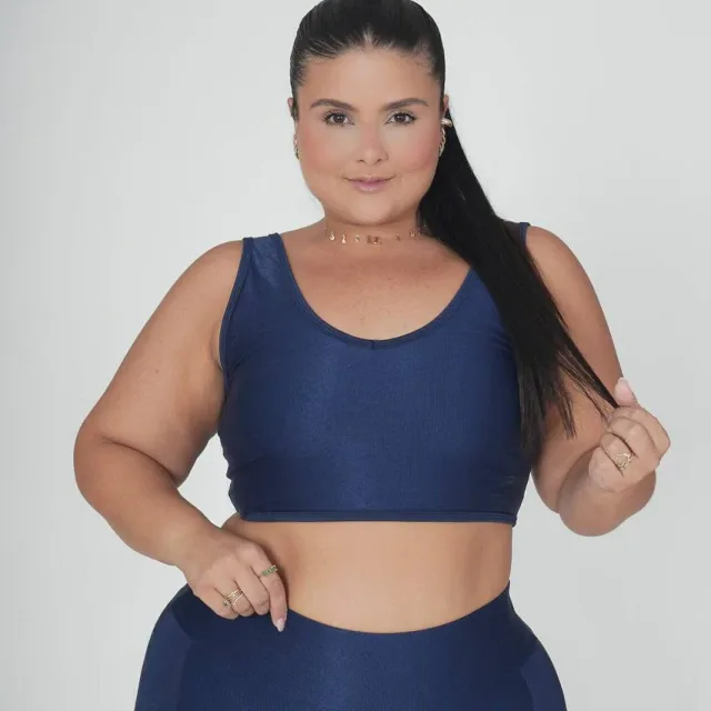 Legging Compressão + Top Azul Marinho- Plus Size — foto 6