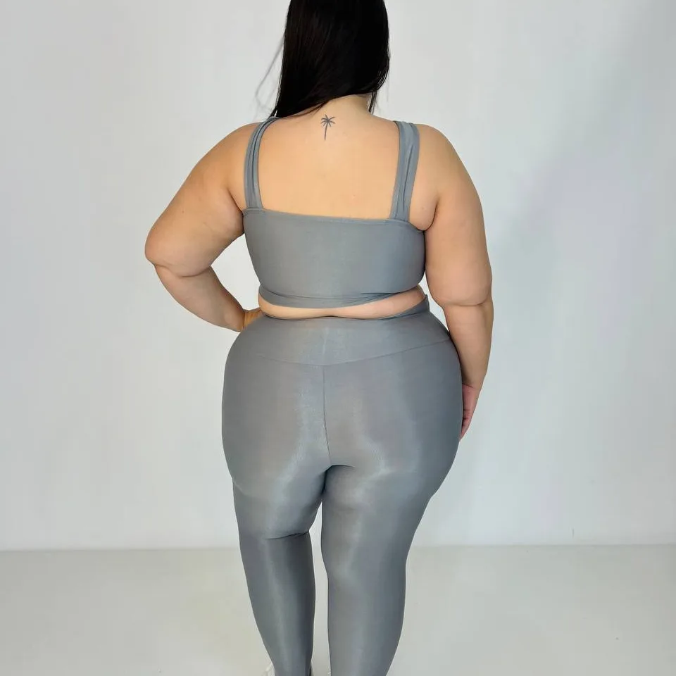 Legging Compressão + Top Juliana Titanium- Plus Size — foto 5