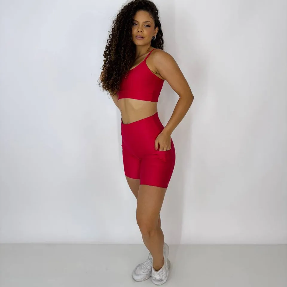 Bermuda Bolso Compressão + Top Clara Rubro — foto 5