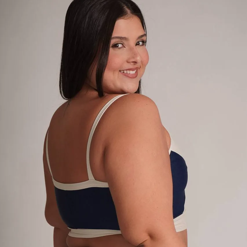 Legging  Compressão + Top Maitê Bicolor Azul Marinho - Plus Size — foto 4