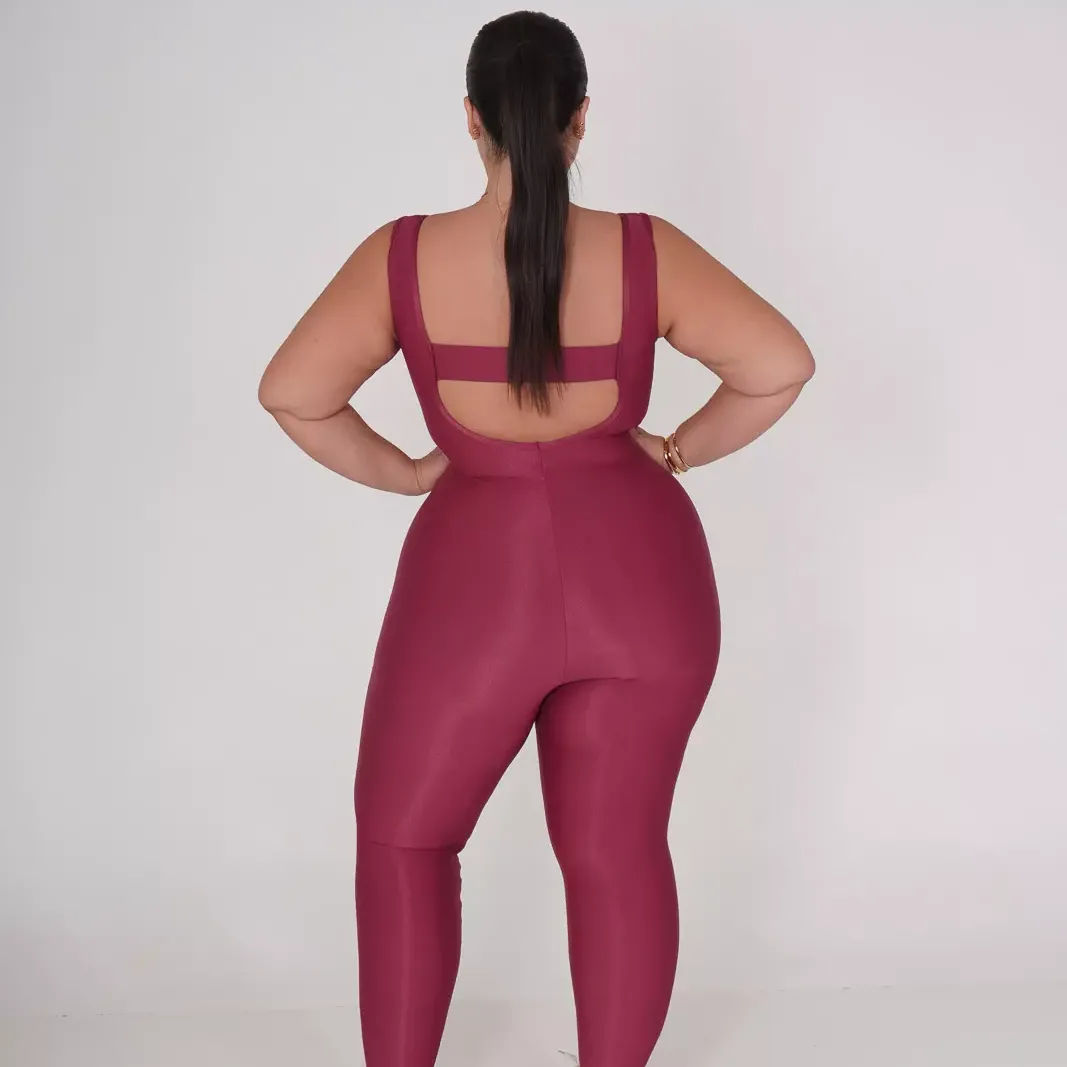 Macacão Compressão Taissa Rosa do Deserto- Plus Size — foto 4