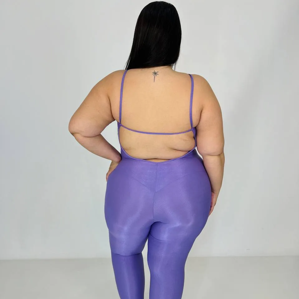 Macacão Compressão Luana Lavanda Chic- Plus Size — foto 5