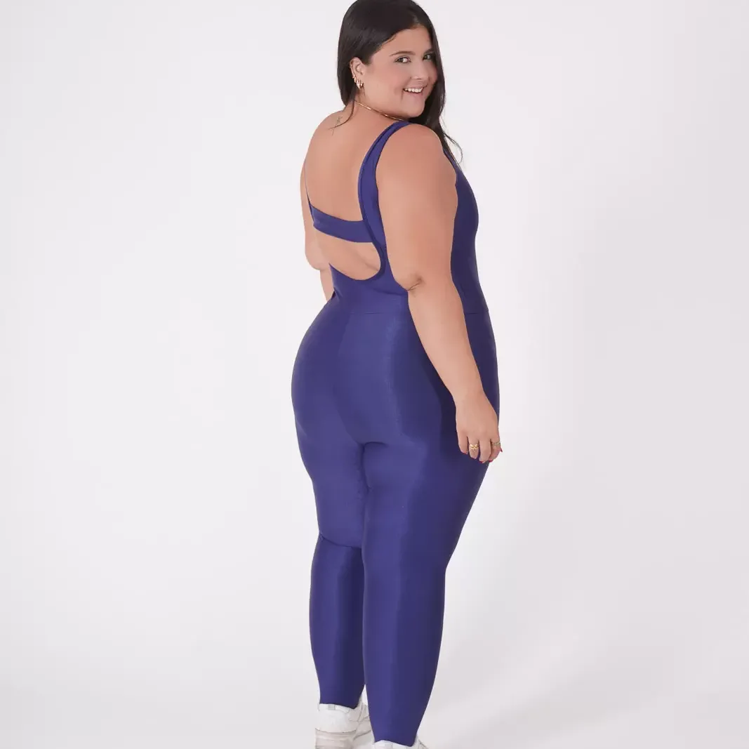 Macacão Compressão Taissa Azul Marinho- Plus Size — foto 4