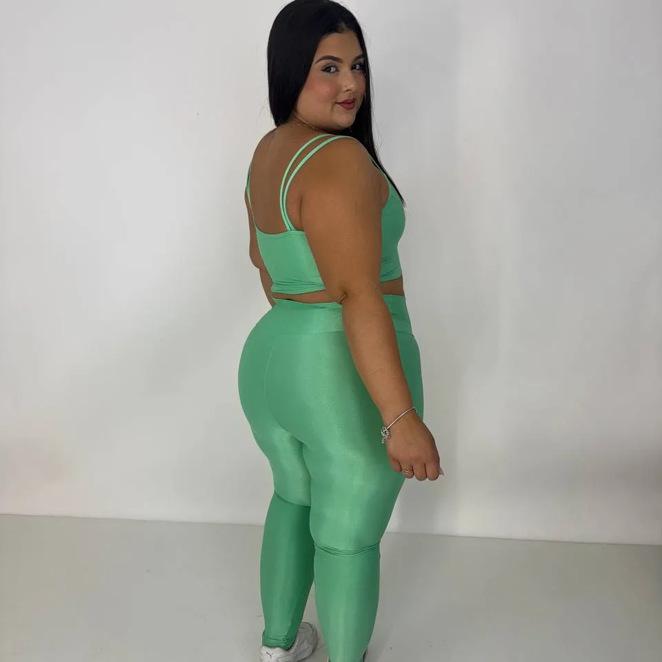 Legging  Compressão + Top Paty Old Mint- Plus Size — foto 5