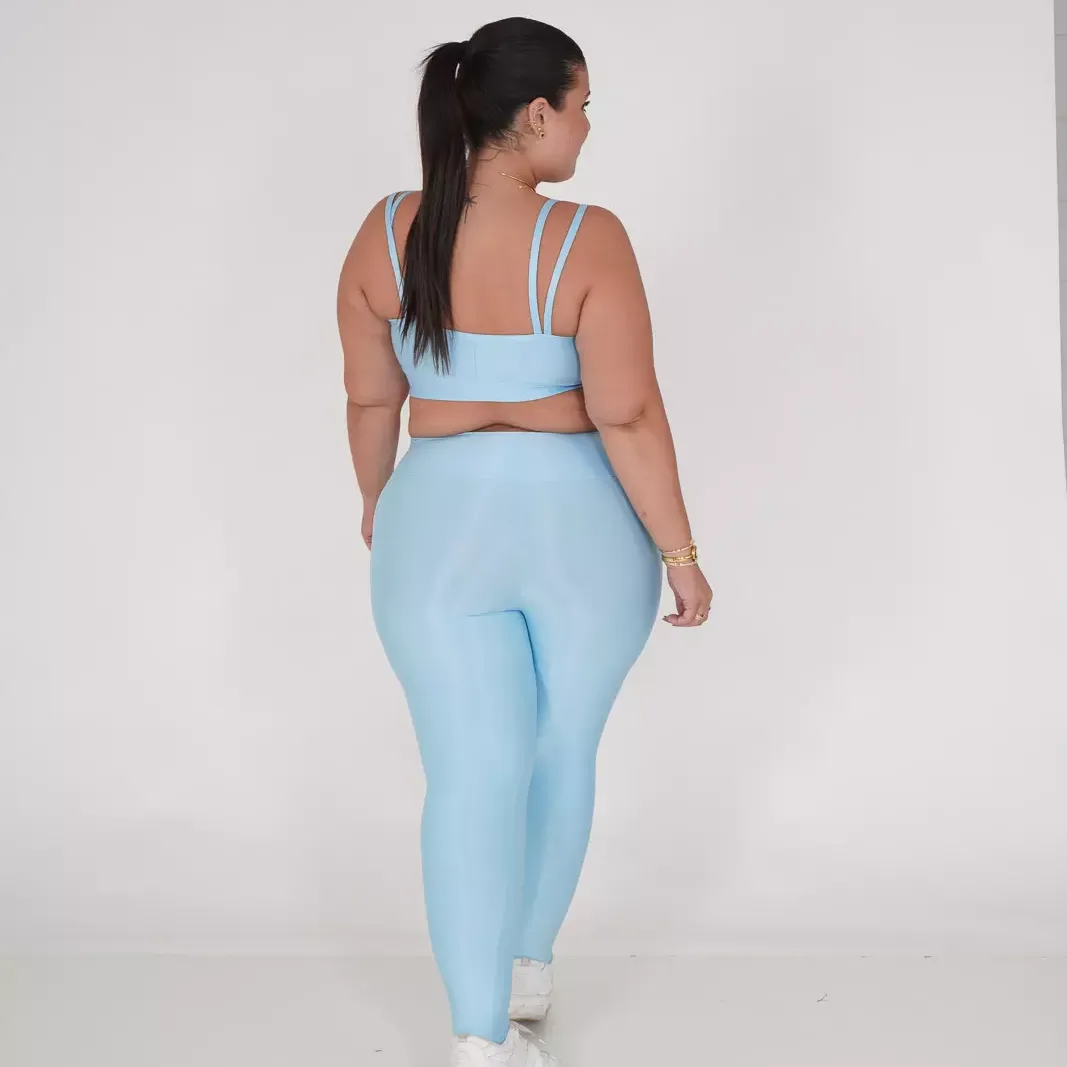CONJ LEGGING COMPRESSÃO E TOP PATY AZUL BEBÊ — foto 3