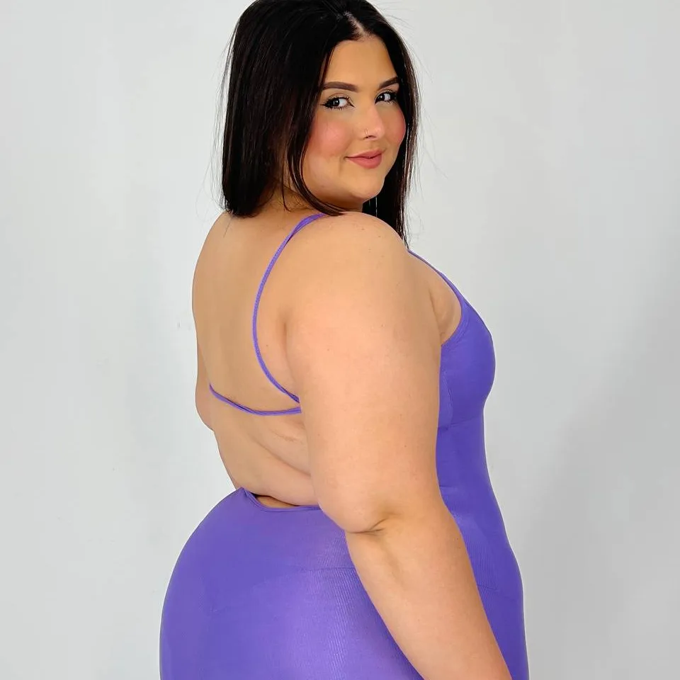 Macacão Compressão Luana Lavanda Chic- Plus Size — foto 4