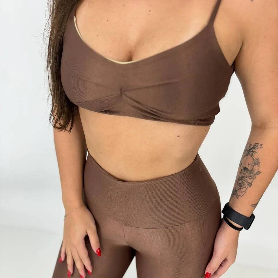 Legging Compressão + Top Olivia Chocolate — foto 2