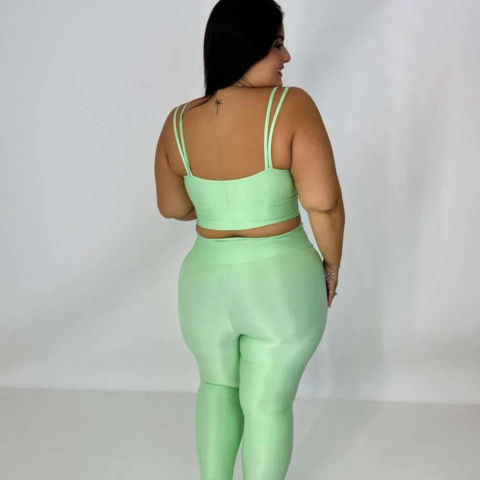 Legging Básica Compressão + Top Paty Maçã Verde - Plus Size — foto 3
