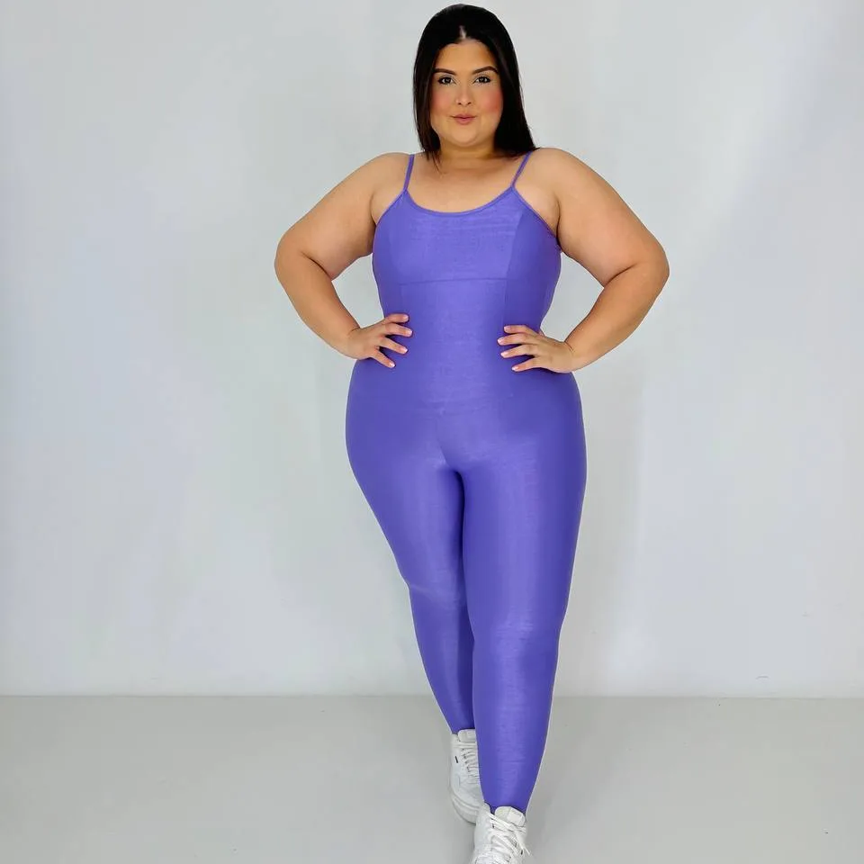 Macacão Compressão Luana Lavanda Chic- Plus Size — foto 3