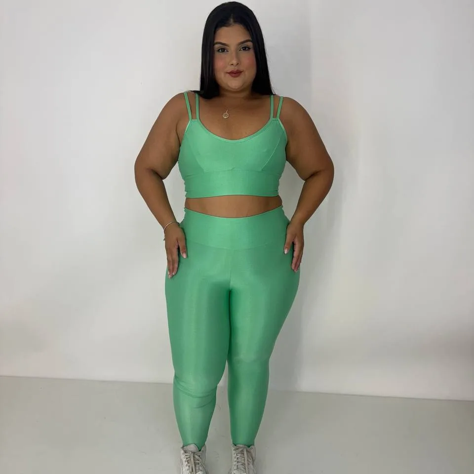 Legging  Compressão + Top Paty Old Mint- Plus Size — foto 2