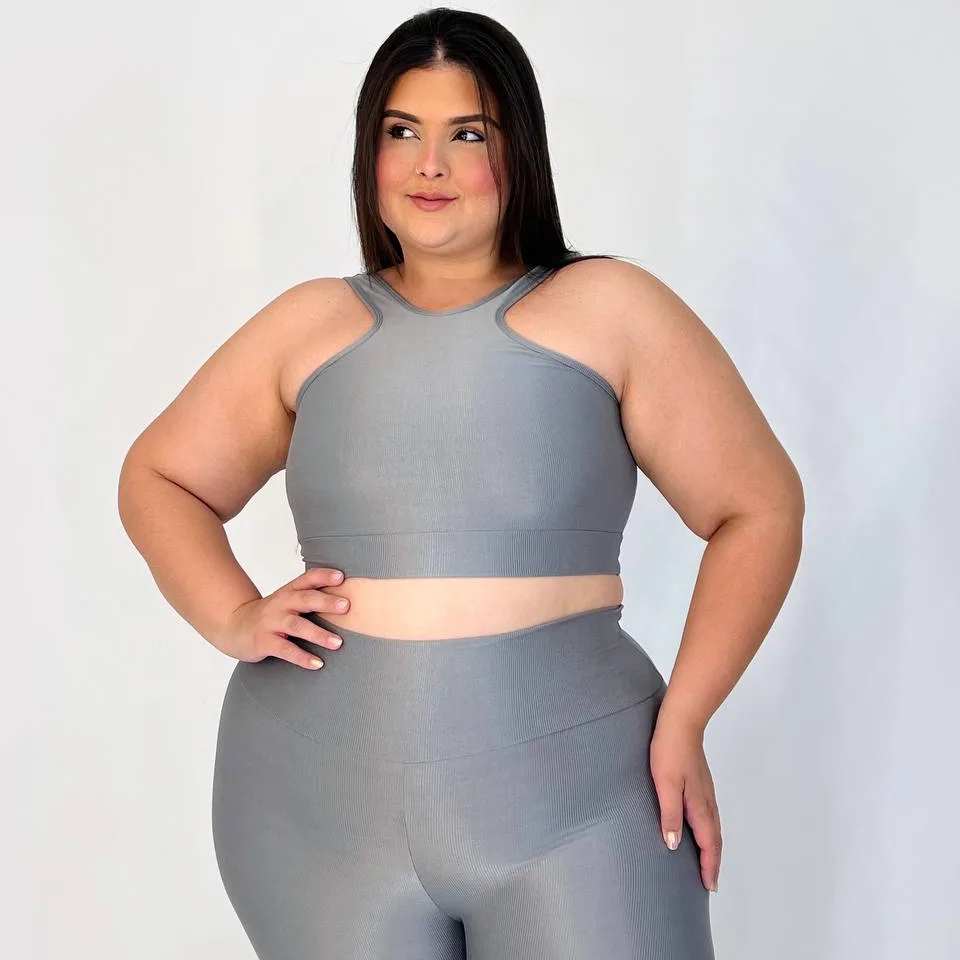Legging Compressão + Top Juliana Titanium- Plus Size — foto 4