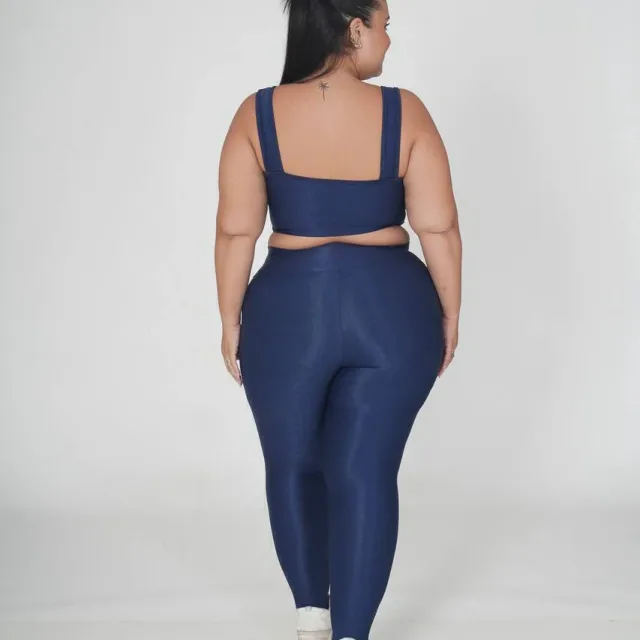 Legging Compressão + Top Azul Marinho- Plus Size — foto 4
