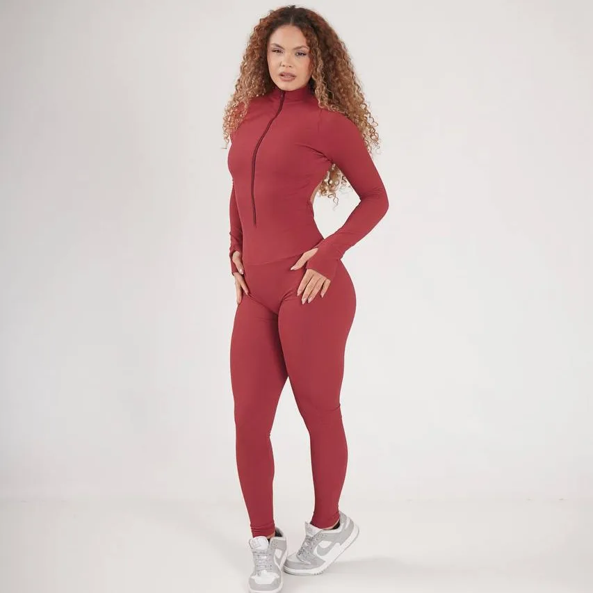 MACACÃO JACQUARD PIQUET ESTER MARSALA — foto 3