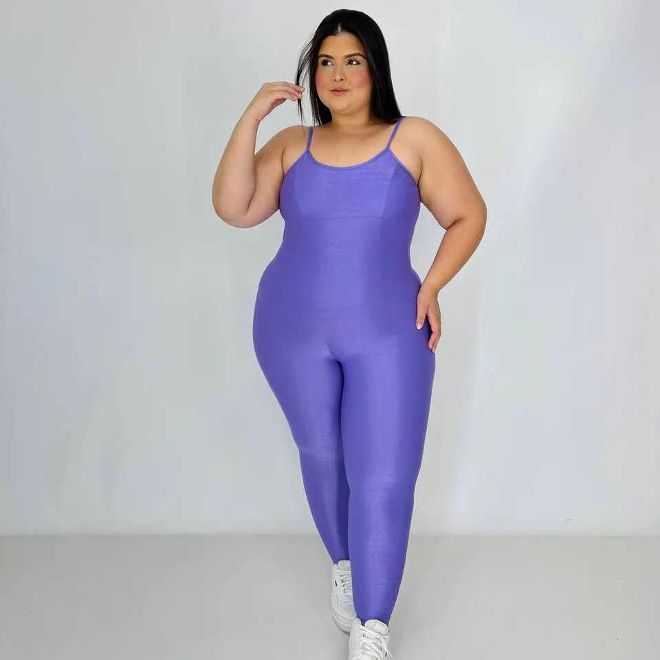 Macacão Compressão Luana Lavanda Chic- Plus Size — foto 2
