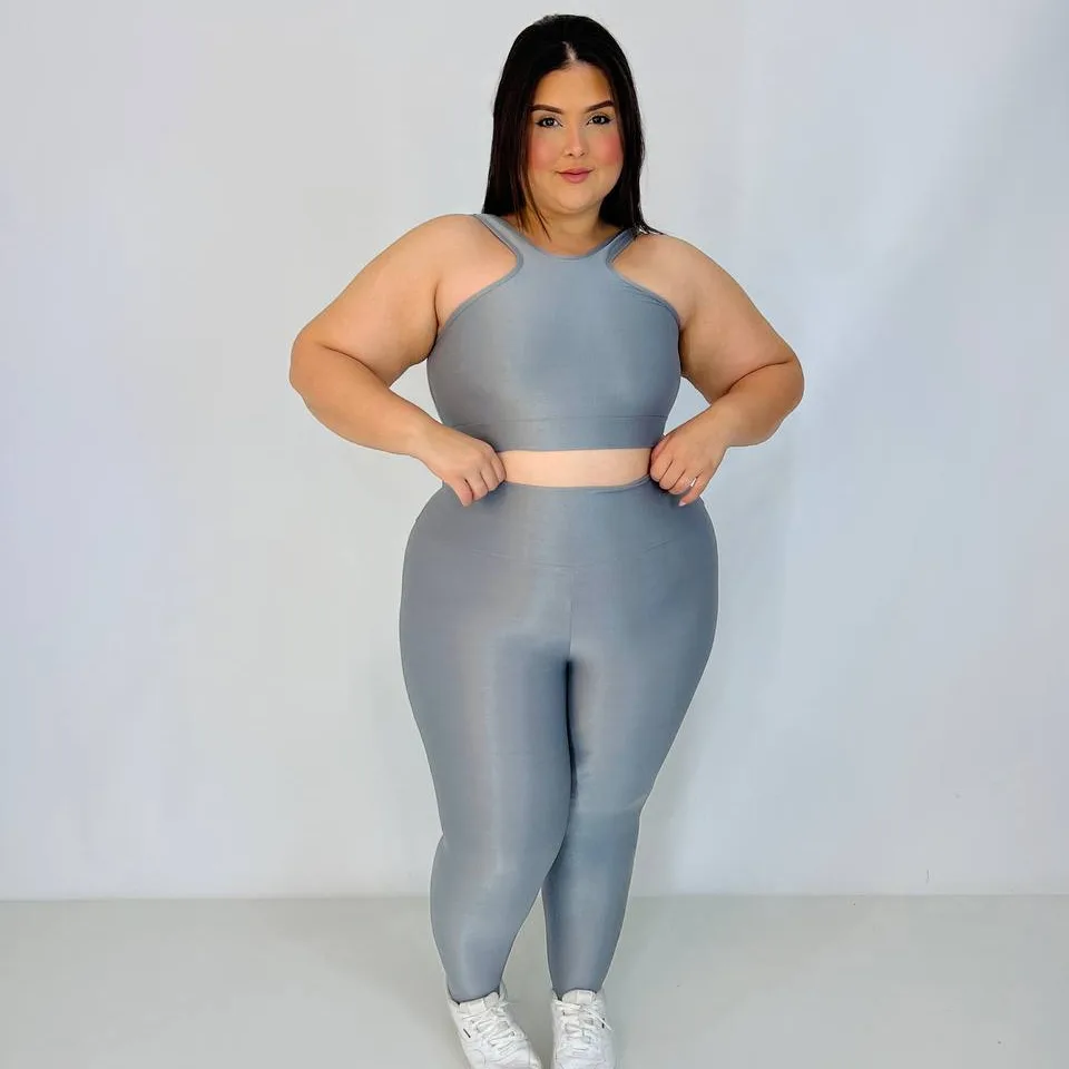 Legging Compressão + Top Juliana Titanium- Plus Size — foto 3