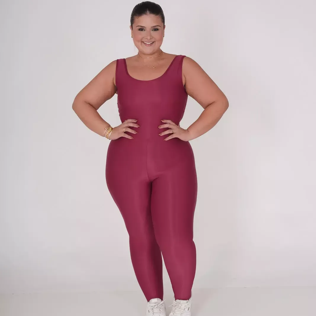 Macacão Compressão Taissa Rosa do Deserto- Plus Size — foto 2