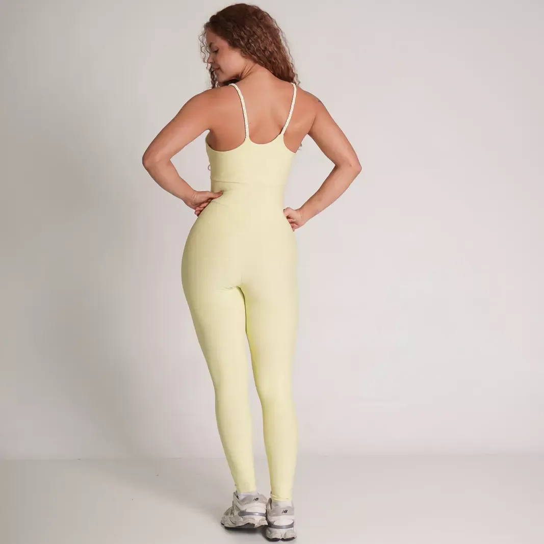 Macacão Poliamida Comfy Aline Amarelo Manteiga — foto 4