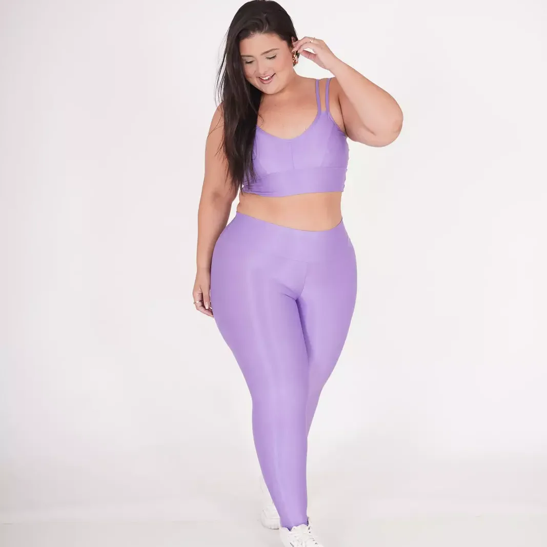 CONJ LEGGING COMPRESSÃO E TOP PATY LAVANDA LILAS — foto 2