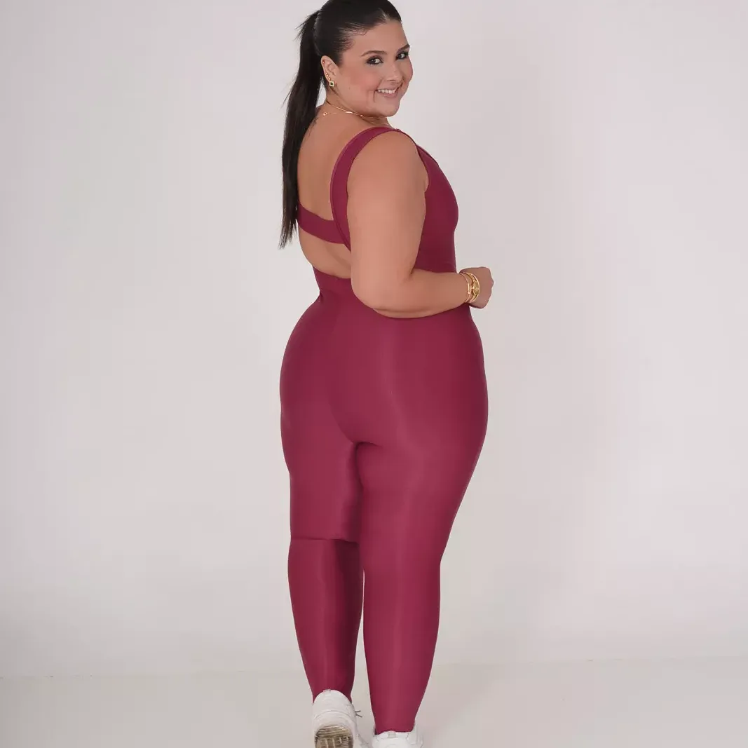 Macacão Compressão Taissa Rosa do Deserto- Plus Size — foto 3