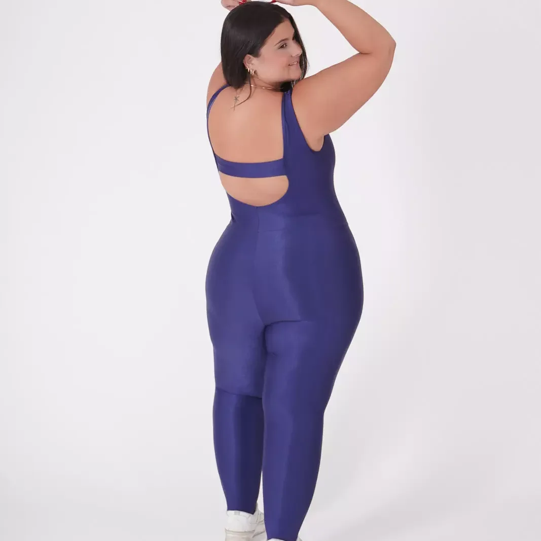 Macacão Compressão Taissa Azul Marinho- Plus Size — foto 5