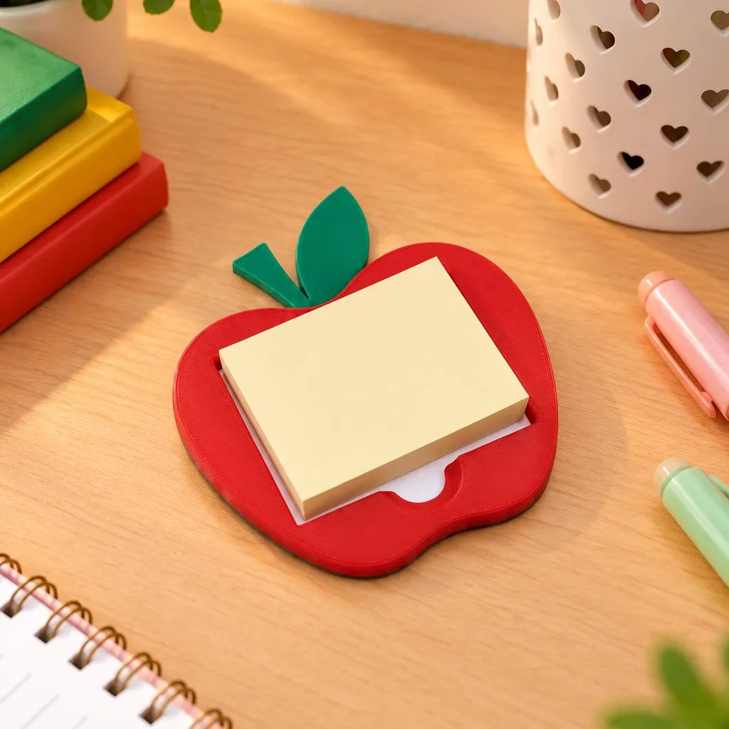 Kit - Maçã Post-it imã de geladeira + Ponteira Maçã coração+ Caneta BIC — foto 3