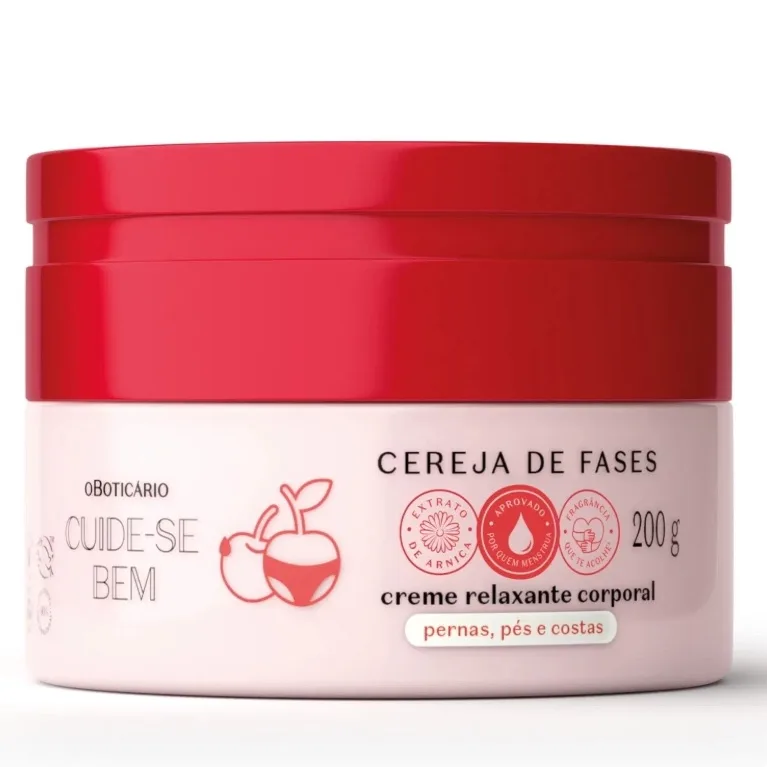 Creme Relaxante Corporal Cuide-Se Bem Cereja De Fases 200g — foto 5